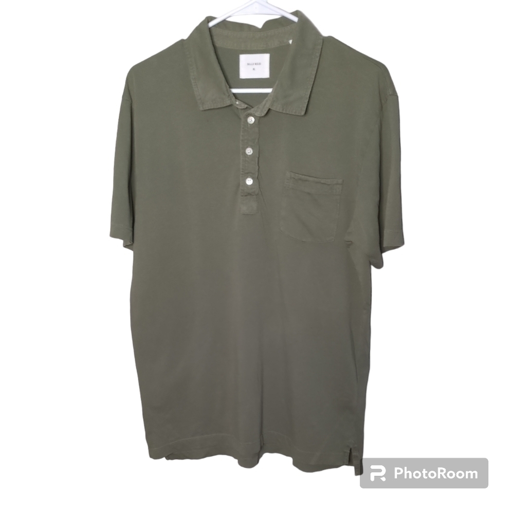 BILLY‎ REID Classic Pocket Polo Shirt Cotton Olive Green XL